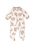 Carter's 100% Polyester Solid White Long Sleeve Onesie Size Preemie - photo 1