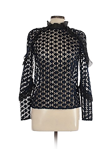 Self-Portrait Long Sleeve Blouse (view 1)