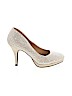 Silver Slipper Gold Heels Size 8 - photo 1