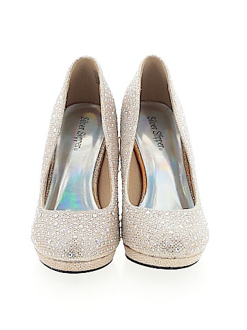 Silver Slipper Heels (view 2)