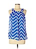 BCX 100% Polyester Blue Sleeveless Blouse Size M - photo 1