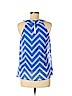 BCX 100% Polyester Blue Sleeveless Blouse Size M - photo 2