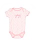 Assorted Brands 100% Cotton Pink Short Sleeve Onesie Size 0-3 mo - photo 1