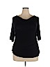 Sejour Black 3/4 Sleeve Top Size 2X - photo 1