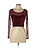 Poof! Burgundy Long Sleeve Top Size L - photo 1