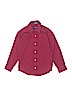 Arrow Solid Burgundy Long Sleeve Button-Down Shirt Size 8 - photo 1