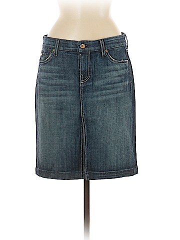 7 For All Mankind Denim Skirt (view 1)