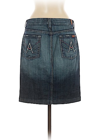 7 For All Mankind Denim Skirt (view 2)