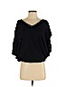 BCBGMAXAZRIA Black Short Sleeve Top Size S - photo 1