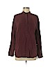 Madewell 100% Silk Burgundy Long Sleeve Henley Size M - photo 1