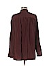 Madewell 100% Silk Burgundy Long Sleeve Henley Size M - photo 2