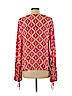 Tory Burch 100% Silk Pink Long Sleeve Silk Top Size 12 - photo 2