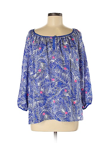 Vineyard Vines 3/4 Sleeve Silk Top (view 1)