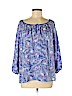 Vineyard Vines 100% Silk Blue 3/4 Sleeve Silk Top Size M - photo 1