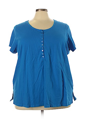 Woman Within Short Sleeve Henley (view 1)