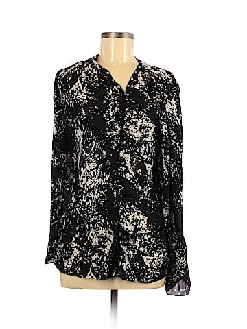 Parker Long Sleeve Silk Top (view 1)