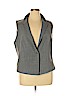 J.jill 100% Wool Gray Tuxedo Vest Size XL - photo 1
