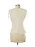 Alfani 100% Silk Ivory Short Sleeve Silk Top Size 10 - photo 2