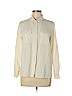 Christie & Jill 100% Silk White Long Sleeve Button-Down Shirt Size M (petite) - photo 1