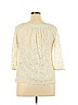 Diane von Furstenberg 100% Polyester Ivory 3/4 Sleeve Blouse Size 10 - photo 2