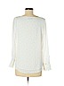 Ann Taylor LOFT 100% Polyester White Long Sleeve Blouse Size S (petite) - photo 2