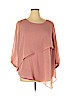 AGB 100% Polyester Pink 3/4 Sleeve Blouse Size 1X - photo 1
