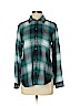 American Eagle Outfitters 100% Cotton Green Long Sleeve Button-Down Shirt Size S (petite) - photo 1