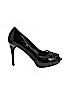 White House Black Market 100% Leather Black Heels Size 7 1/2 - photo 1
