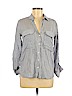 Zara 100% Viscose Blue Long Sleeve Button-Down Shirt Size XS - photo 1