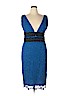 Diane von Furstenberg 100% Polyester Blue Casual Dress Size 14 - photo 1