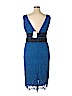 Diane von Furstenberg 100% Polyester Blue Casual Dress Size 14 - photo 2