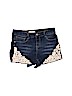 Emma & Elsa Lace Blue Denim Shorts Size 12 - photo 1