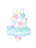 Little Me 100% Polyester Floral Blue One Piece Swimsuit 12-18 MO / 18 MO - photo 1