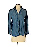 Cloth & Stone Blue 3/4 Sleeve Button-Down Shirt Size S - photo 1