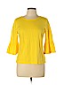Talbots 100% Cotton Yellow Pullover Sweater Size L (petite) - photo 1