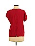 Jones New York 100% Silk Red Short Sleeve Silk Top Size 6 (petite) - photo 2