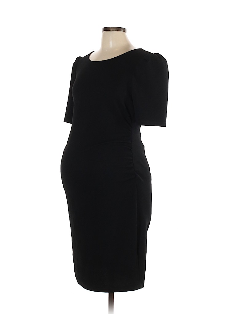 Motherhood Black Casual Dress Size L - photo 1