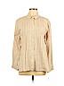 Liz Claiborne 100% Linen Tan Long Sleeve Button-Down Shirt Size M (petite) - photo 1