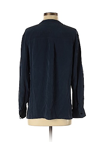 Theory Long Sleeve Silk Top (view 2)