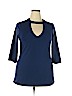 Torrid Blue 3/4 Sleeve Top Size 3X Plus (3) - photo 1
