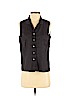Ann Taylor 100% Linen Black Sleeveless Button-Down Shirt Size 12 (petite) - photo 1