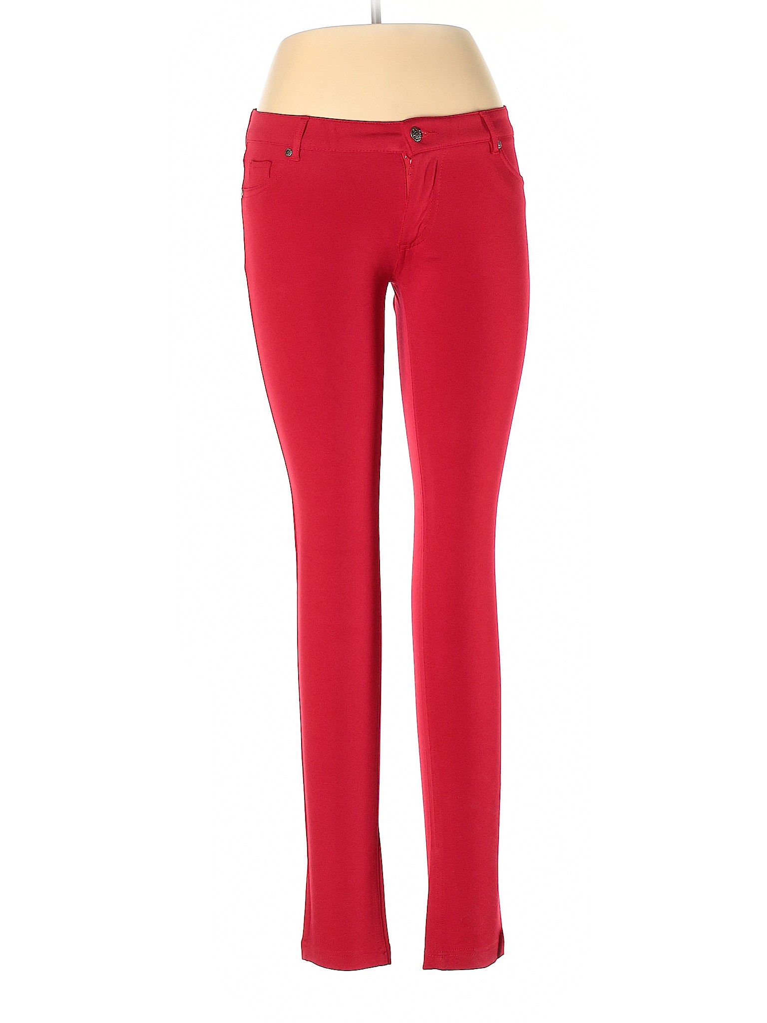 red guess pants