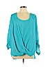 New Directions 100% Polyester Blue 3/4 Sleeve Blouse Size XL - photo 1