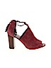 White House Black Market Burgundy Heels Size 8 1/2 - photo 1