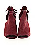White House Black Market Burgundy Heels Size 8 1/2 - photo 2
