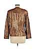 Alfred Dunner 100% Polyester Tan Faux Leather Jacket Size 8 (petite) - photo 2