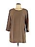 Soft Surroundings 100% Rayon Brown 3/4 Sleeve Blouse Size M (petite) - photo 1