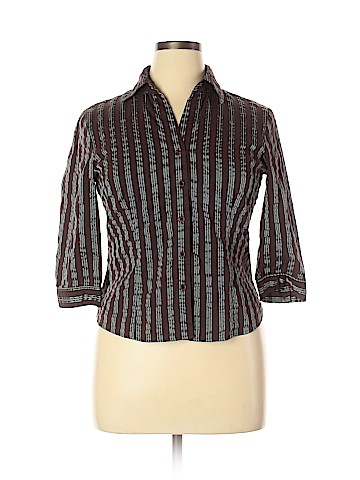 Worthington 3/4 Sleeve Button-Down Shirt (view 1)