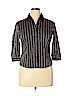Worthington Brown 3/4 Sleeve Button-Down Shirt Size 14 (petite) - photo 1