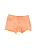Justice 100% Cotton Solid Orange Denim Shorts Size 10 - photo 1